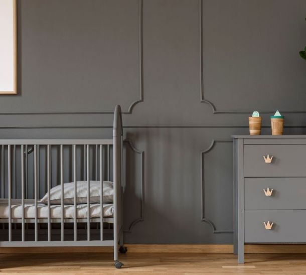 Boiserie moderna grigia