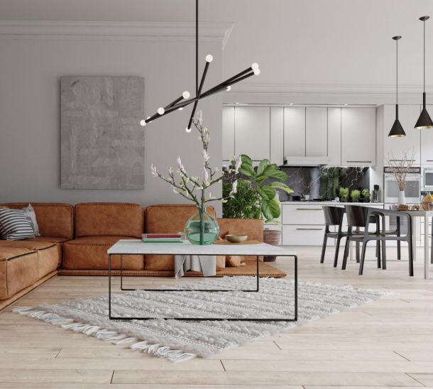 Cucine e soggiorno insieme