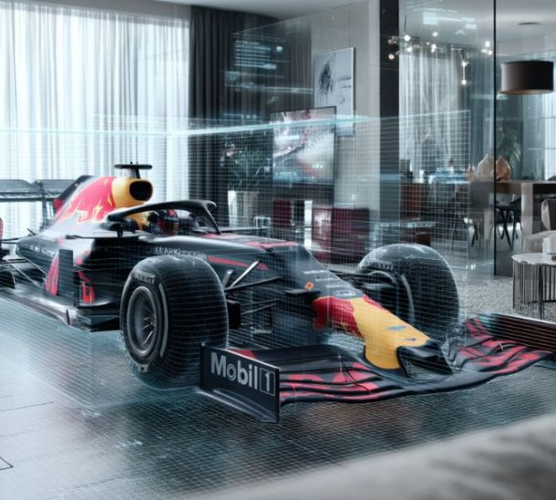 Red Bull Ai in un living moderno